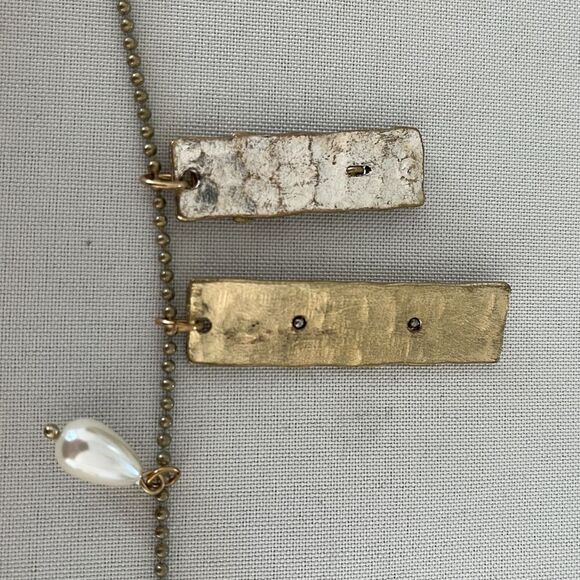 Splendid Iris Cross Necklace 29 Inch Gold & Silver Tone Ball Chain Faith Pendant - Picture 11 of 12